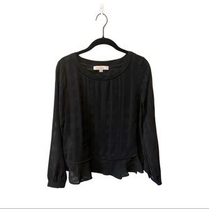 Loft Black Chiffon Blouse